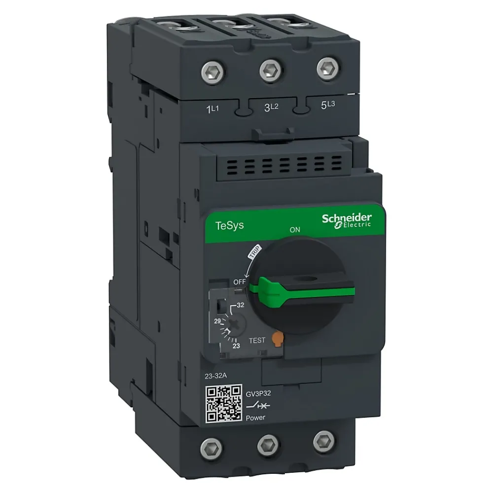 Schneider Electric Gv3p32 - Disjoncteur Moteur Schneider Gv3p - 32a - 3p 3d - Déclencheur Magnéto-thermique