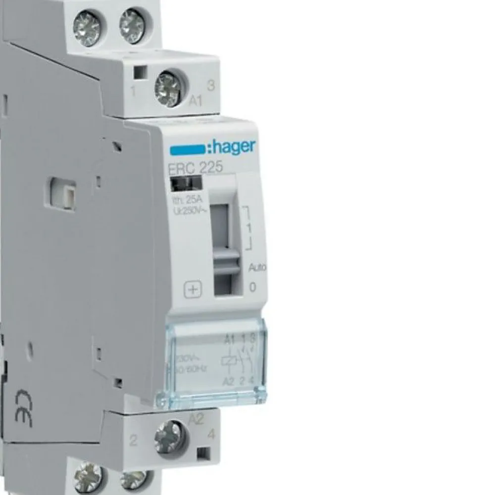 Hager - Contacteur à commande manuelle 25A, 2F, 230V- ERC225