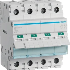 Hager Disjoncteur Et Coupe-Circuit-SBN463 Interrupteur modulaire 4P 63A