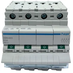 Hager Disjoncteur Et Coupe-Circuit-SBN463 Interrupteur modulaire 4P 63A