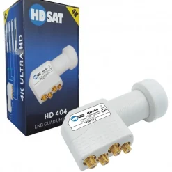 Hdsat Antenne, Parabole Et Fixation-HD404 LNB Quad Full HD 4K Tête Parabole 4 sorties 0,1dB Compatible ASTRA EUTELSAT
