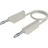 Hirschmann Test & Measurement Hirschmann MLN 25/2,5 WS Cordon de mesure banane 0,25 m blanc 4 mm, 32 A