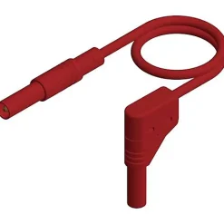 Hirschmann Test & Measurement Testeur De Tension-Cordon de mesure de sécurité 1 m 4 mm 32 A CAT III 1000 V, rouge