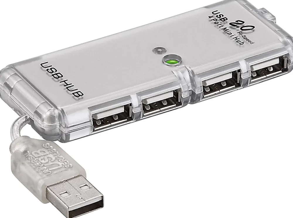 Goobay Transformateur, Convertisseur Et Chargeur Usb-Hub USB 2.0 Hi Speed à 4 Ports
