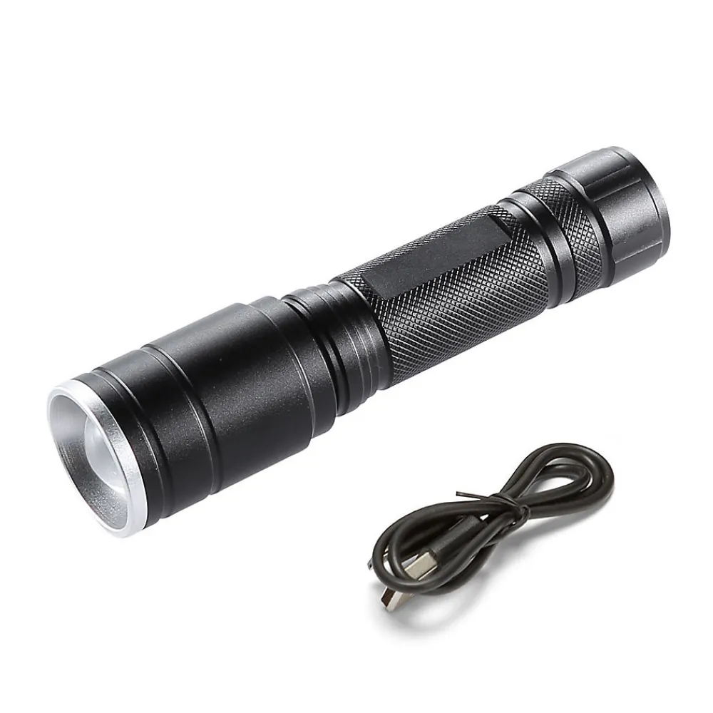 Velamp Lampe Torche-HUNTER : Lampe torche LED rechargeable 5W avec fonction zoom.