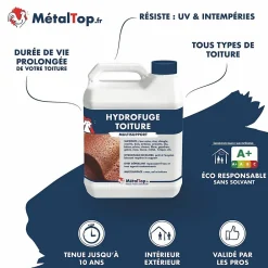 Metaltop Hydrofuge Toiture - - - Pot 5L