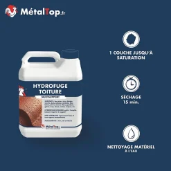 Metaltop Hydrofuge Toiture - - - Pot 1L