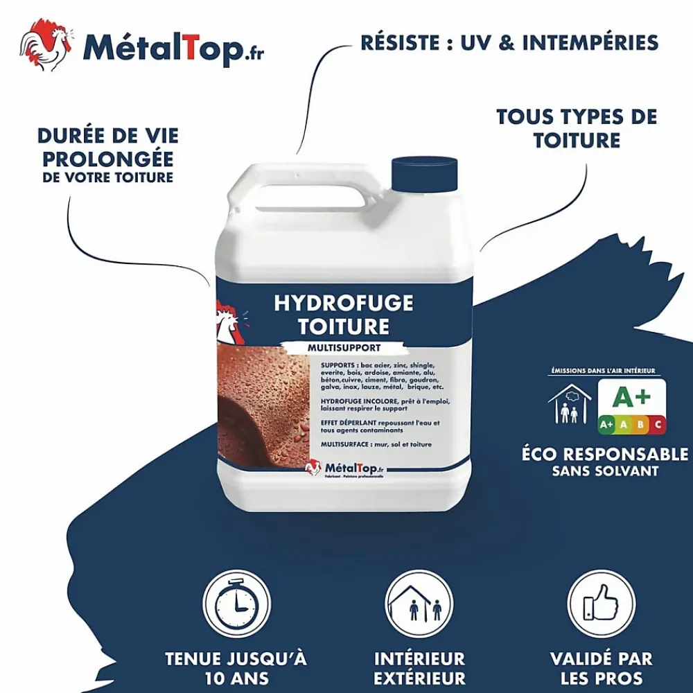 Metaltop Hydrofuge Toiture - - - Pot 1L