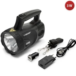 Velamp Lampe Torche-ICARO: Phare rechargeable LED 3W