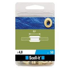 Scell-It Œillet ø4mm + outil de pose, 50 pièces