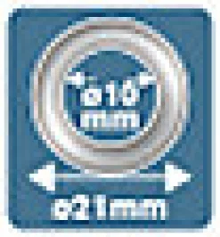 Rapid Œillets de renfort 5000412 en acier Ø 10 mm boite de 25 pièces