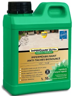 Guard Industrie ImperGuard Ultra Formule Végétale Imperméabilisant Super Antitache Incolore Toute Pierre 1L 10m2