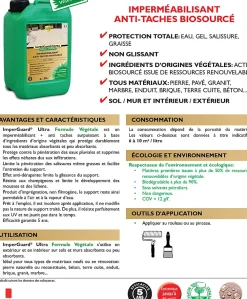 Guard Industrie ImperGuard Ultra Formule Végétale Imperméabilisant Super Antitache Incolore Toute Pierre 5L 50m2