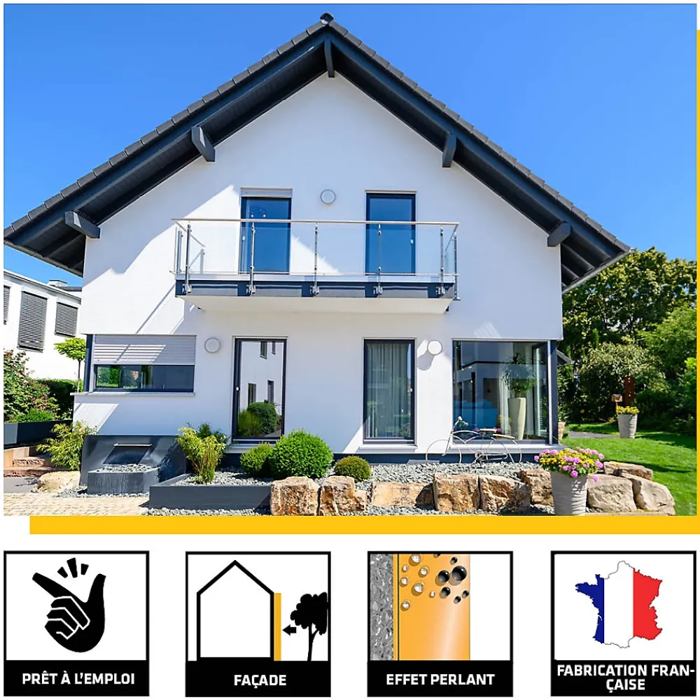 Sika Etanchéité Des Fondations-Imperméabilisant pour façade gard Protection Façade 5 L