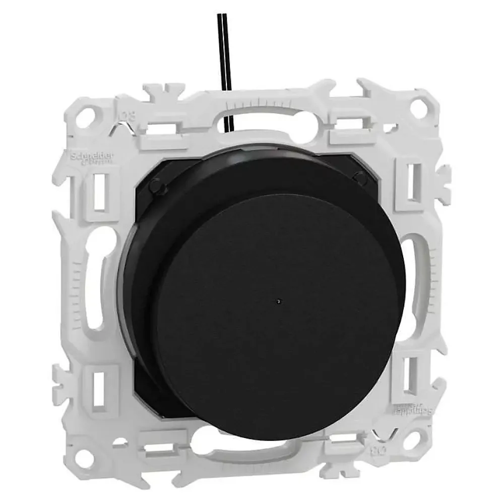 Schneider Electric Interrupteur Encastrable-Interrupteur à carte - LED localisation incluse - 10 AX - Odace - S940283 - Schneider - Noir onyx