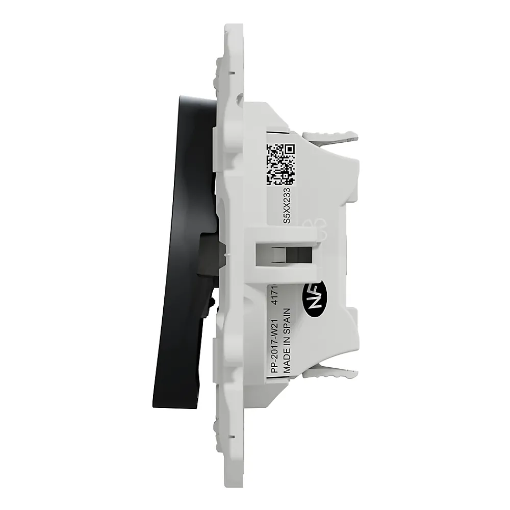 Schneider Electric Interrupteur Encastrable-Interrupteur commande VMC 2 boutons à vis Odace anthracite