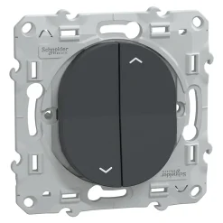 Schneider Electric Interrupteur Encastrable-Interrupteur commande volet-roulant 2 boutons Ovalis anthracite