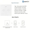 Somlife Interrupteur connecté tactile double application tuya smart life Compatible avec Alexa/Google Home