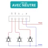Zengo Commande De L'Éclairage-Interrupteur connecté zigbee - 3 boutons - sans fil neutre