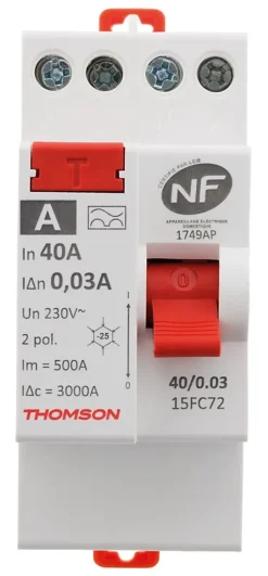 Thomson Interrupteur Et Disjoncteur Différentiel-Interrupteur différentiel 40A type A