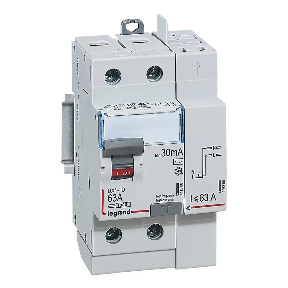 Legrand Interrupteur Et Disjoncteur Différentiel-Interrupteur différentiel 2 bornes 63A - 30mA Type AC