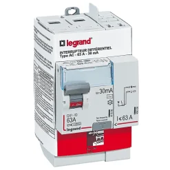 Legrand Interrupteur Et Disjoncteur Différentiel-Interrupteur différentiel 2 bornes 63A - 30mA Type AC