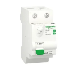 Schneider Electric Interrupteur Et Disjoncteur Différentiel-Interrupteur différentiel embrochable 2P 40A 30mA Type AC Resi9 XE