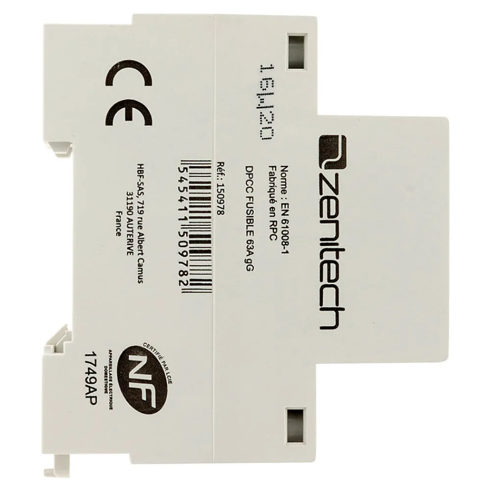 Zenitech Interrupteur différentiel 63/2 30mA Type A NF -