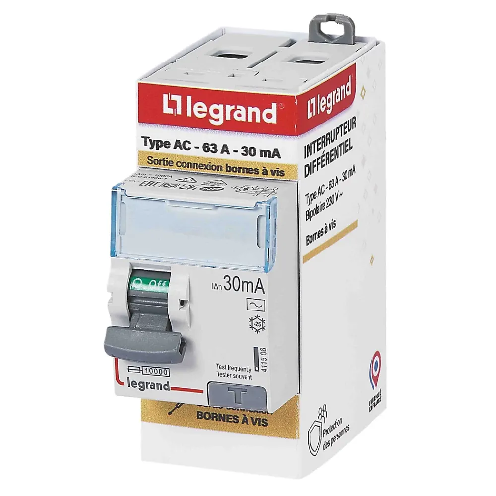 Legrand Interrupteur différentiel 30mA 63A type AC