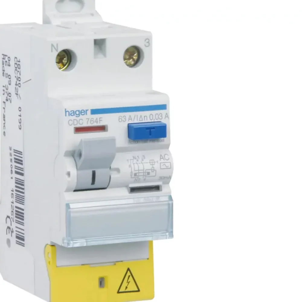 Hager Interrupteur Et Disjoncteur Différentiel-Interrupteur différentiel type AC 63A - Borne à vis