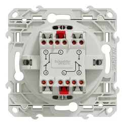 Schneider Electric Interrupteur double va-et-vient connexion rapide à vis  Odace blanc