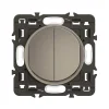 Legrand Interrupteur Encastrable-Interrupteur double va-et-vient Céliane titanium