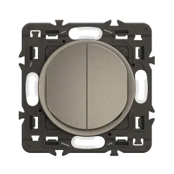 Legrand Interrupteur Encastrable-Interrupteur double va-et-vient Céliane titanium