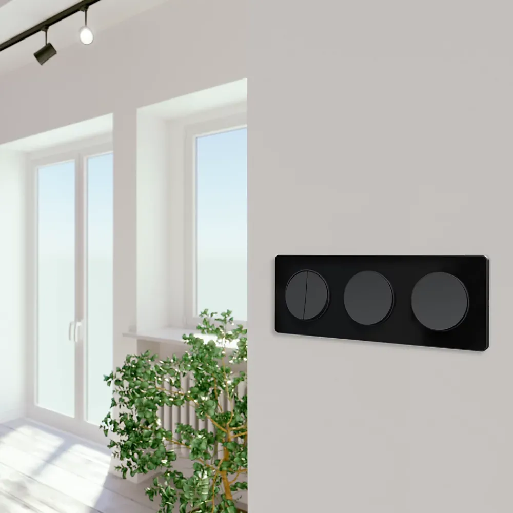 Schneider Electric Interrupteur double va-et-vient connexion rapide à vis Odace anthracite