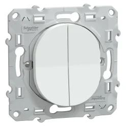 Schneider Electric Interrupteur Encastrable-Interrupteur double va-et-vient Ovalis blanc