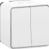 Schneider Electric Interrupteur double va-et-vient étanche complet saillie Mureva Styl blanc