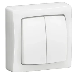 Legrand Interrupteur double va-et-vient blanc complet
