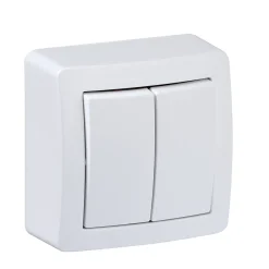 Schneider electric Interrupteur double va-et-vient complet saillie Alréa blanc