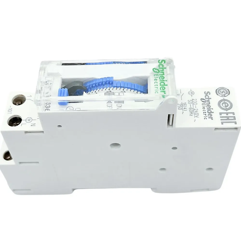 Schneider Electric 15336 Interrupteur Horaire électromécanique Journalier 24h - 1 Canal - Réserve De Marche 100h - Schneider