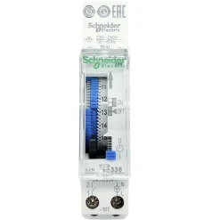 Schneider Electric 15336 Interrupteur Horaire électromécanique Journalier 24h - 1 Canal - Réserve De Marche 100h - Schneider