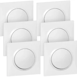 Legrand Interrupteur Encastrable-Interrupteur Dooxie blanc, 6 pièces