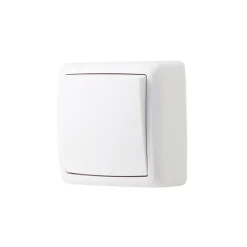 Jacobsen Interrupteur monobloc en saillie Sigurd blanc complet