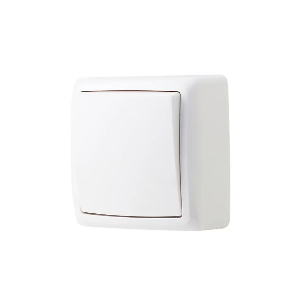 Jacobsen Interrupteur monobloc en saillie Sigurd blanc complet