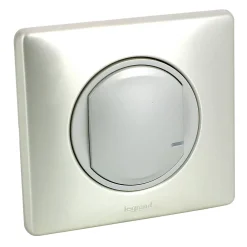 Legrand Interrupteur Encastrable-Interrupteur à option variateur à câbler pour installation connectée Céliane with Netatmo avec plaque Métal Titane