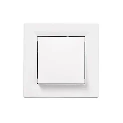 Schneider Electric Interrupteur Encastrable-Interrupteur poussoir 10A complet Asfora blanc