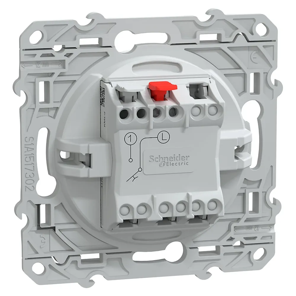 Schneider Electric Interrupteur Encastrable-Interrupteur poussoir 10A Ovalis blanc