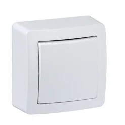 Schneider electric Interrupteur poussoir complet saillie Alréa blanc