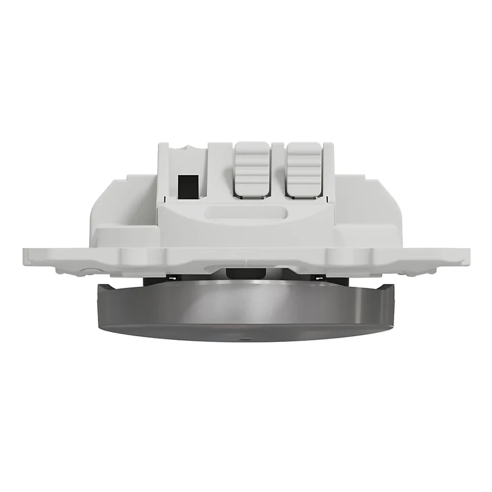 Schneider Electric Interrupteur poussoir lumineux LED bleu 10A à vis Odace aluminium
