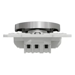Schneider Electric Interrupteur poussoir lumineux LED bleu 10A à vis Odace aluminium