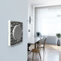 Schneider Electric Interrupteur poussoir lumineux LED bleu 10A à vis Odace aluminium